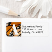 (昆虫)オオカバマダラ、モナークバタフライウィング差出人住所 ラベル (インサイチュ)