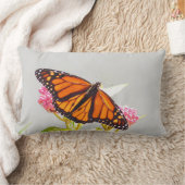 （昆虫）オオカバマダラ、モナークバタフライウイングランバーピロー ランバークッション (ブランケット)
