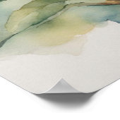 (昆虫)オオカバマダラ、モナークバタフライウォーターカラープリント ポスター (角)