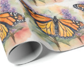 (昆虫)オオカバマダラ、モナークバタフライウォーターカラープリント ラッピングペーパー (ロールコーナー)