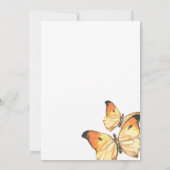 （昆虫）オオカバマダラ、モナークバタフライオレンジブライダルシャワー招待 招待状 (裏面)
