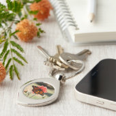 （昆虫）オオカバマダラ、モナークバタフライオンアダリア キーホルダー (側面)