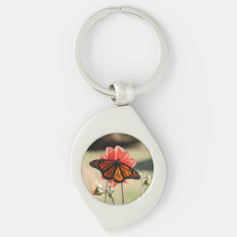 （昆虫）オオカバマダラ、モナークバタフライオンアダリア キーホルダー