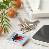 （昆虫）オオカバマダラ、モナークバタフライオンアダリア キーホルダー (側面)