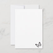 （昆虫）オオカバマダラ、モナークバタフライオンザオレンジリリリフラット サンキューカード (裏面)