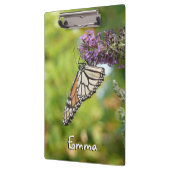 (昆虫)オオカバマダラ、モナークバタフライオンパープルバタフライブッシュ クリップボード (左)