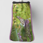 (昆虫)オオカバマダラ、モナークバタフライオンパープルバタフライブッシュ ゴルフヘッドカバー (回転90)