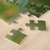 （昆虫）オオカバマダラ、モナークバタフライオンパープルバタフライブッシュ ジグソーパズル (側面)