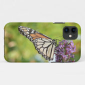 （昆虫）オオカバマダラ、モナークバタフライオンパープルバタフライブッシュ Case-Mate iPhoneケース (裏面(横))