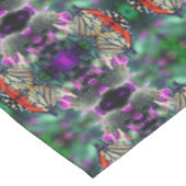 (昆虫)オオカバマダラ、モナークバタフライオンフラワー抽象芸術 テーブルクロス (アングル)