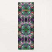 （昆虫）オオカバマダラ、モナークバタフライオンフラワー抽象芸術 ヨガマット (裏面)