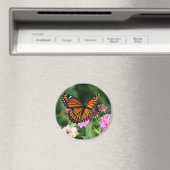 (昆虫)オオカバマダラ、モナークバタフライオンランタナフラワー マグネット (インサイチュ (食洗機))