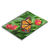 （昆虫）オオカバマダラ、モナークバタフライオンランタナ ノートブック (左側)