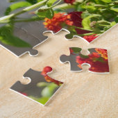 (昆虫)オオカバマダラ、モナークバタフライオンレッドバタフライブッシュ ジグソーパズル (側面)