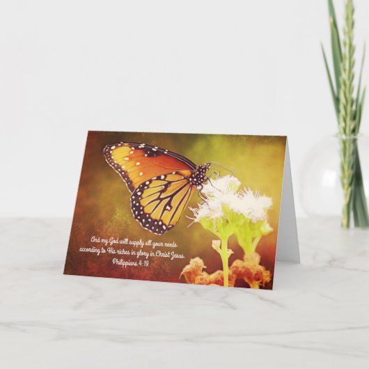 (昆虫)オオカバマダラ、モナークバタフライオンワイルドフラワーズ聖なる書物、 経典カード カード (正面)