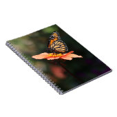 （昆虫）オオカバマダラ、モナークバタフライオンヴェルベナ&ダリア ノートブック (右側)