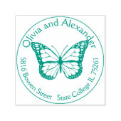 (昆虫)オオカバマダラ、モナークバタフライカスタム差出人住所スタンプ セルフインキングスタンプ (デザイン)