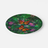 （昆虫）オオカバマダラ、モナークバタフライガーデンイラストレーション ペーパープレート (アングル)