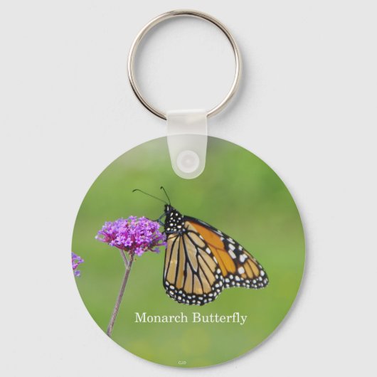 (昆虫)オオカバマダラ、モナークバタフライキーチェーン キーホルダー (正面)