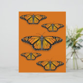 （昆虫）オオカバマダラ、モナークバタフライクラフト紙 (スタンド正面)