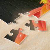 (昆虫)オオカバマダラ、モナークバタフライサンフラワーフラワーパズル ジグソーパズル (側面)