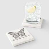 (昆虫)オオカバマダラ、モナークバタフライストーンコースター ストーンコースター (横)