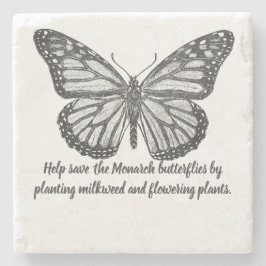 （昆虫）オオカバマダラ、モナークバタフライストーンコースター ストーンコースター