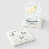 (昆虫)オオカバマダラ、モナークバタフライストーンコースター ストーンコースター (横)