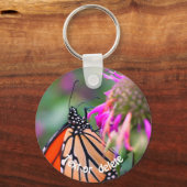 (昆虫)オオカバマダラ、モナークバタフライスポット自然 パーソナライズされた キーホルダー (裏面)