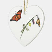 （昆虫）オオカバマダラ、モナークバタフライセラミックオーナメント セラミックオーナメント (左)