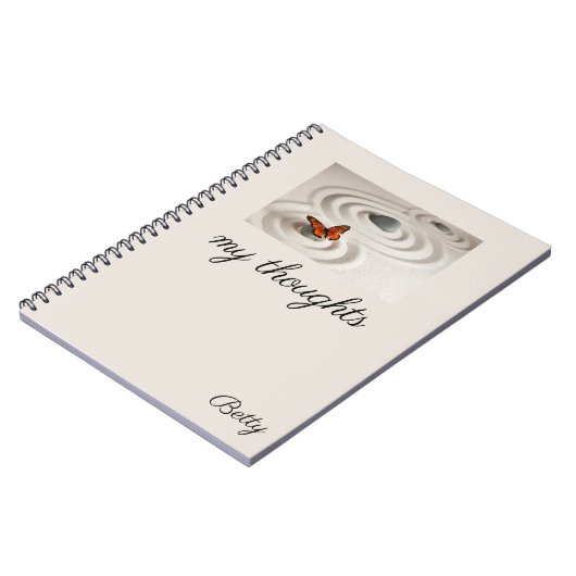 （昆虫）オオカバマダラ、モナークバタフライゼンガーデンノートブック6.5 x 8.75 ノートブック (左側)