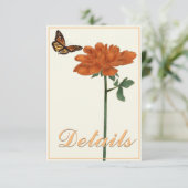 （昆虫）オオカバマダラ、モナークバタフライダリアアイボリー詳細 出欠カード (スタンド正面)