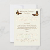 （昆虫）オオカバマダラ、モナークバタフライダリアアイボリー詳細 出欠カード (裏面)