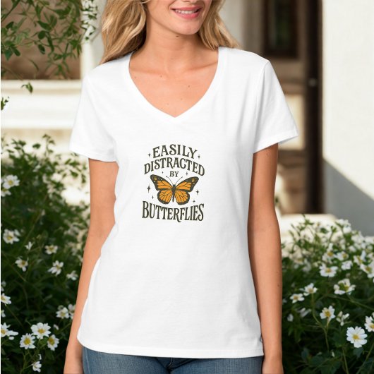 （昆虫）オオカバマダラ、モナークバタフライティー – パーフェクトガーデナーギフト Tシャツ