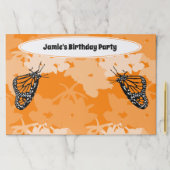 (昆虫)オオカバマダラ、モナークバタフライテーマの誕生日パーティオレンジ ペーパーパッド (インサイチュ)
