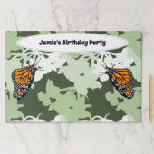 (昆虫)オオカバマダラ、モナークバタフライテーマ誕生日パーティーグリーン ペーパーパッド (インサイチュ)