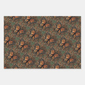 (昆虫)オオカバマダラ、モナークバタフライデイジーアートデイジー(昆虫)オオカバマダラ、モナーク ラッピングペーパーシート (正面)