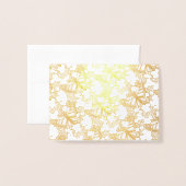 (昆虫)オオカバマダラ、モナークバタフライデイジーアートデイジー(昆虫)オオカバマダラ、モナーク 箔カード (封筒付き正面)