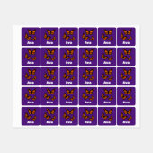 (昆虫)オオカバマダラ、モナークバタフライデザイン – スモールスクエアウェアL ラベル (シート)