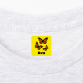 （昆虫）オオカバマダラ、モナークバタフライデザイン – スモールスクエアウェアL ラベル (貼付)