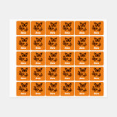 (昆虫)オオカバマダラ、モナークバタフライデザイン – スモールスクエアウェアL ラベル (シート)