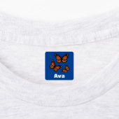 (昆虫)オオカバマダラ、モナークバタフライデザイン – スモールスクエアウェアL ラベル (貼付)