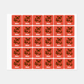 (昆虫)オオカバマダラ、モナークバタフライデザイン – スモールスクエアウェアL ラベル (シート)