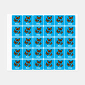 （昆虫）オオカバマダラ、モナークバタフライデザイン – スモールスクエアウェアL ラベル (シート)