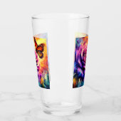 （昆虫）オオカバマダラ、モナークバタフライパープルバラサンセット蝶 タンブラーグラス (左)