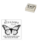(昆虫)オオカバマダラ、モナークバタフライファミリーカスタム差出人住所 ラバースタンプ (押印)