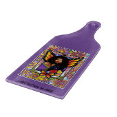 （昆虫）オオカバマダラ、モナークバタフライフェアリーパープルフローラ カッティングボード (角)