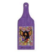 （昆虫）オオカバマダラ、モナークバタフライフェアリーパープルフローラ カッティングボード (正面)