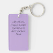 (昆虫)オオカバマダラ、モナークバタフライフェアリーパープルフローラ キーホルダー (裏面)