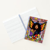 (昆虫)オオカバマダラ、モナークバタフライフェアリーパープルフローラ ノートブック (内部)